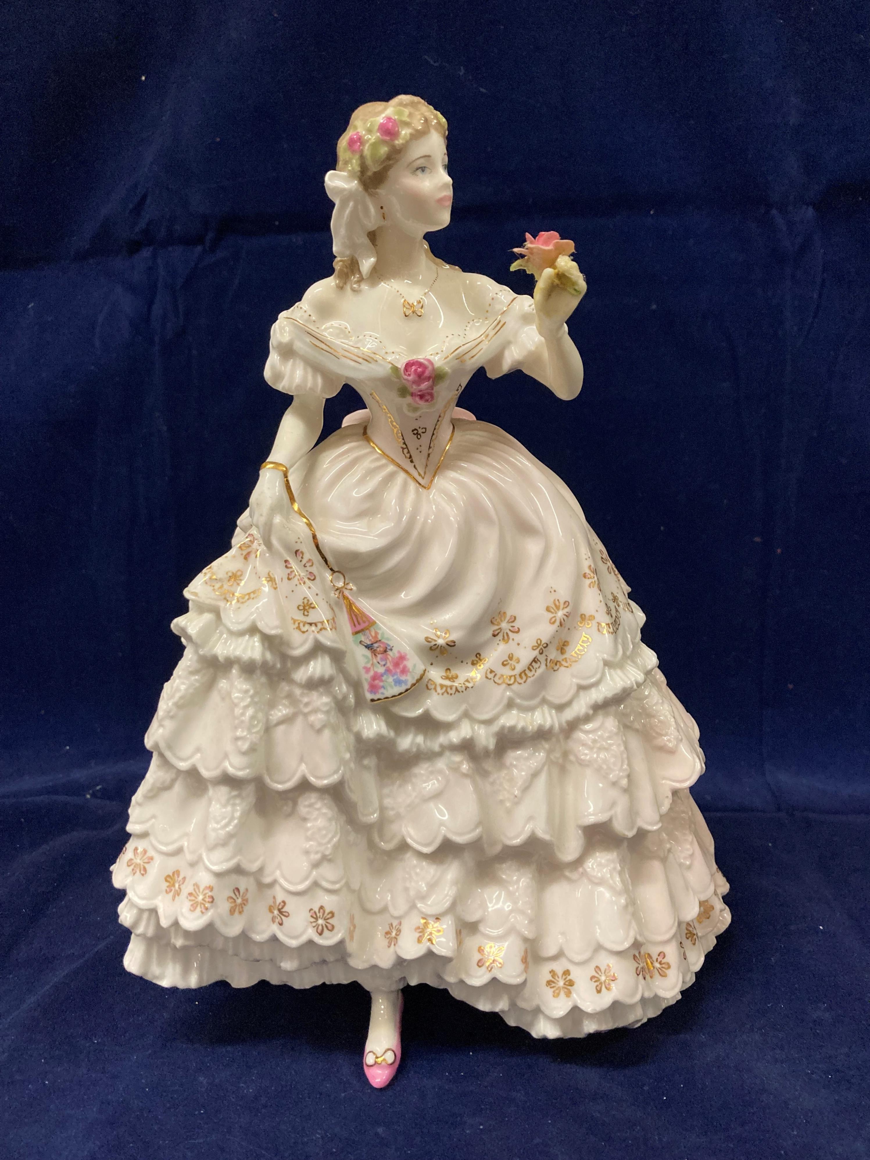 A Royal Worcester fine bone china Limited Edition figurine 'The First Rose' no.