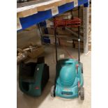 A Bosch Rotak 34C 240v rotary lawn mower with collection bucket (saleroom location: G07 floor)