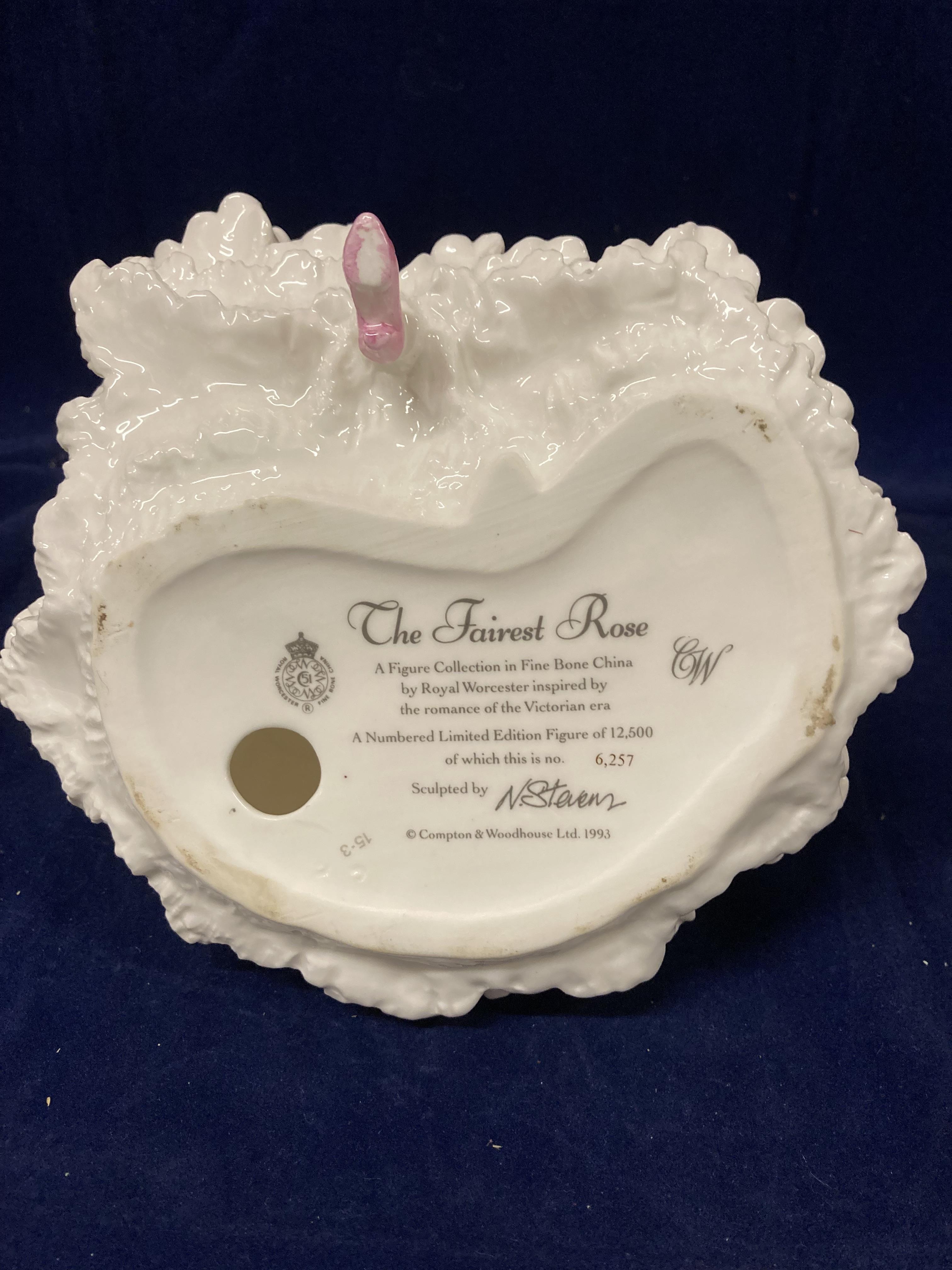 A Royal Worcester fine bone china Limited Edition figurine 'The First Rose' no. - Image 2 of 14