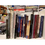 Twenty-four books relating to steam trains and railways and seven VHS videos (saleroom location: