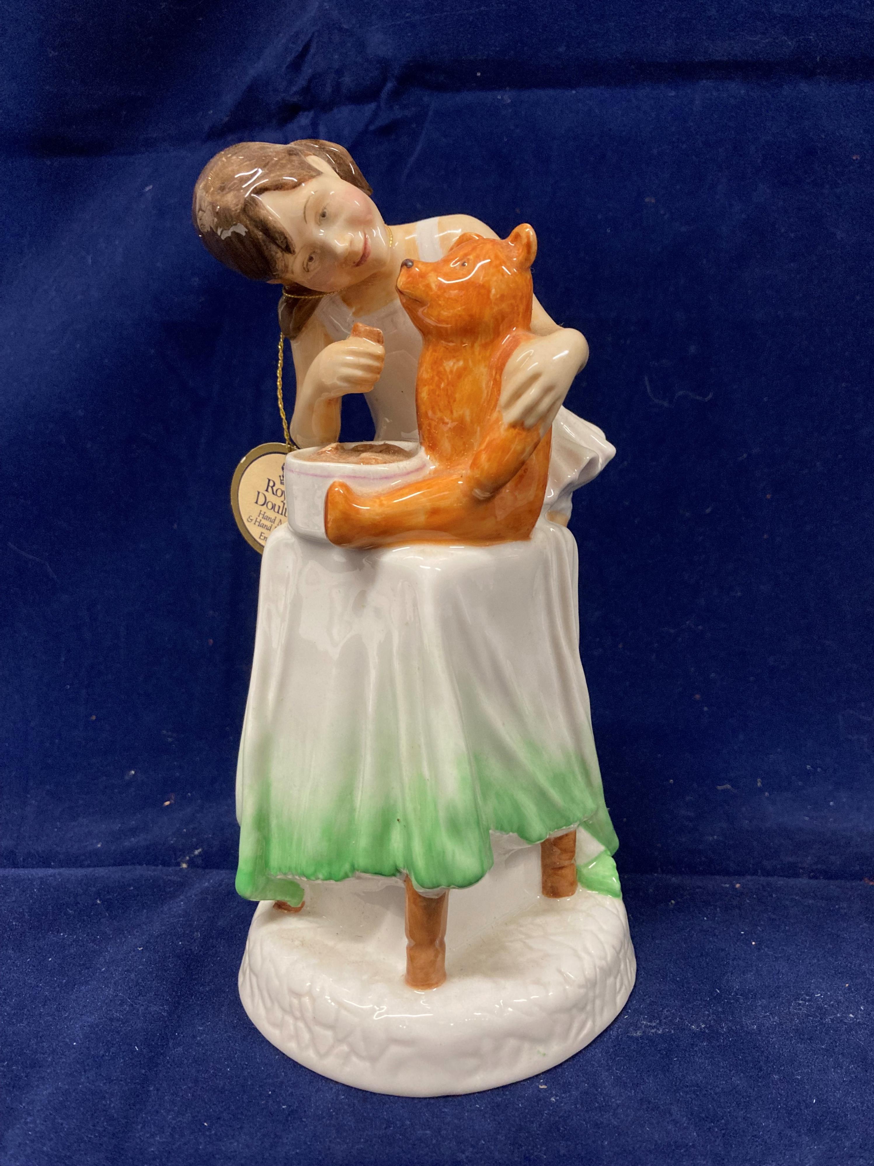 A Royal Doulton bone china figurine 'Childhood Days and One For You' no.