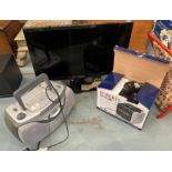 A Panasonic TX24FSF00B 24" LED TV complete with remote control,