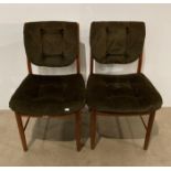 Pair of McIntosh 1970s teak and green velour chairs (saleroom location: MA8)