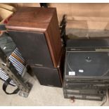 Technics stereo stacking system complete with two speakers (two power leads missing) (saleroom