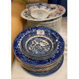 Twelve Wedgwood Home Collection Mikado dinner plates,