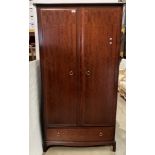 Stag two-door with single long drawer wardrobe,