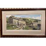 Graham Carver framed limited edition print 'Springtime at Hatton Gill, Littondale, N Yorks',