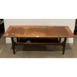 Mid Century teak coffee table with under-shelf (circa 1960s) possibly by Jentique,