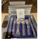 Six boxed sets of Butlers Canvendish Collection stainless steel seven-piece cutlery sets and an