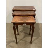 Burr walnut nest of three tables (saleroom location: MA6)