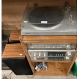 A Sony PS-LX2 automatic stereo turntable system, Pioneer stereo amplifier,