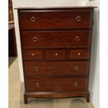 Stag seven-drawer chest of drawers with three small and four long drawers (saleroom location: MA7)