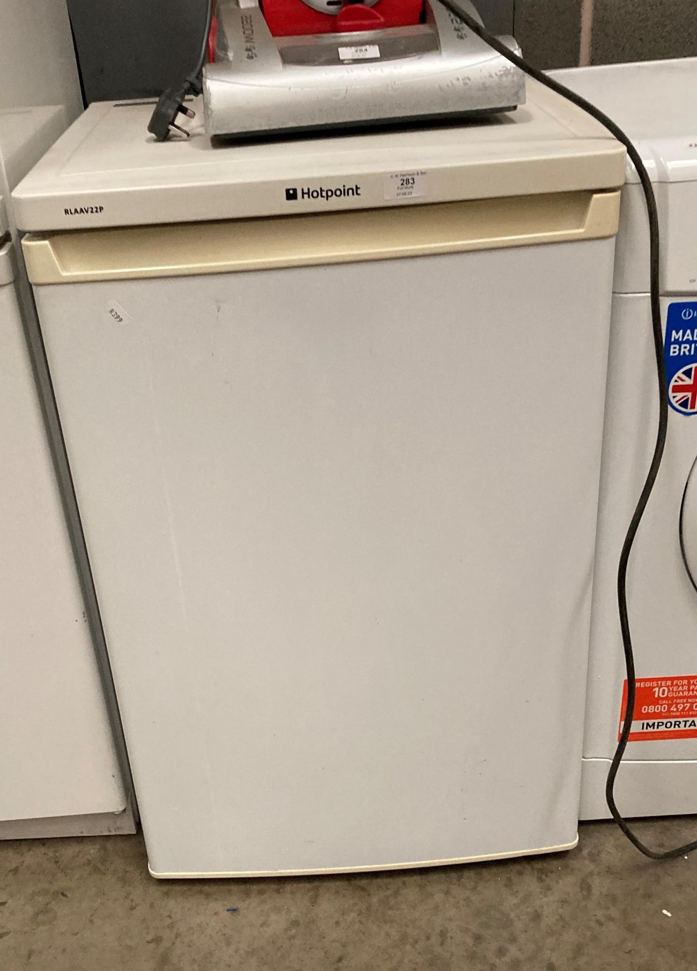 A Hotpoint ICAAV22P under counter fridge (Saleroom location: PO) - Image 2 of 2