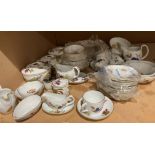 Approximately sixty pieces of Royal Worcester Evesham tableware/dinner service - plates, tureens,