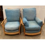 Ercol Classic Renaissance high-back easy chair model: 1068 and an Ercol Classic Renaissance Piccola