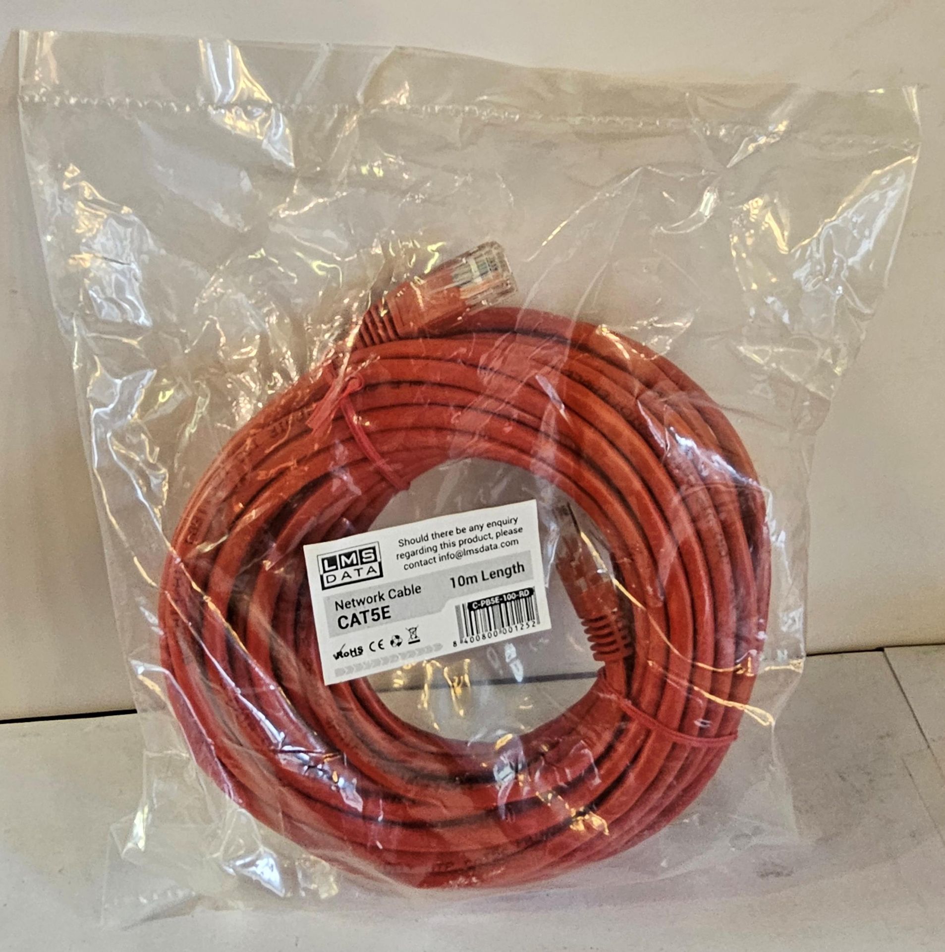 30 x 10MTR PATCH LEADS IN RED RJ45 UTP LMS DATA PRODUCT