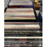 Contents to three vinyl record cases - approximately ninety LPs and box sets - Donizetti, Janalek,