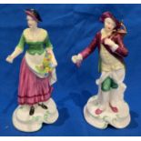 Two Spode Chelsea figurines - grape picker and flower picker (saleroom location: S3 QC01)
