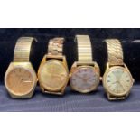 Four assorted watches including Camy 21 Jewels Sputnik watch with Camy centrepiece on reverse