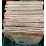Contents to crate - approximately seventy mainly classical but some 20th Century LPs - composers