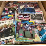 Contents to tray - a large quantity of Aston Villa programmes,