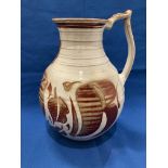 Studio pottery lustre pitcher by Alan Caiger-Smith at Aldermaston Pottery 1993 final exhibition