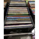 Contents to three vinyl LP record cases - approximately 110 various LP records - Pop,