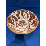 Alan Caiger-Smith lustreware hand-painted bowl signed to base,