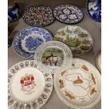 Seven assorted decorative plates by Spode - Royal Worcester 'City of Wakefield',