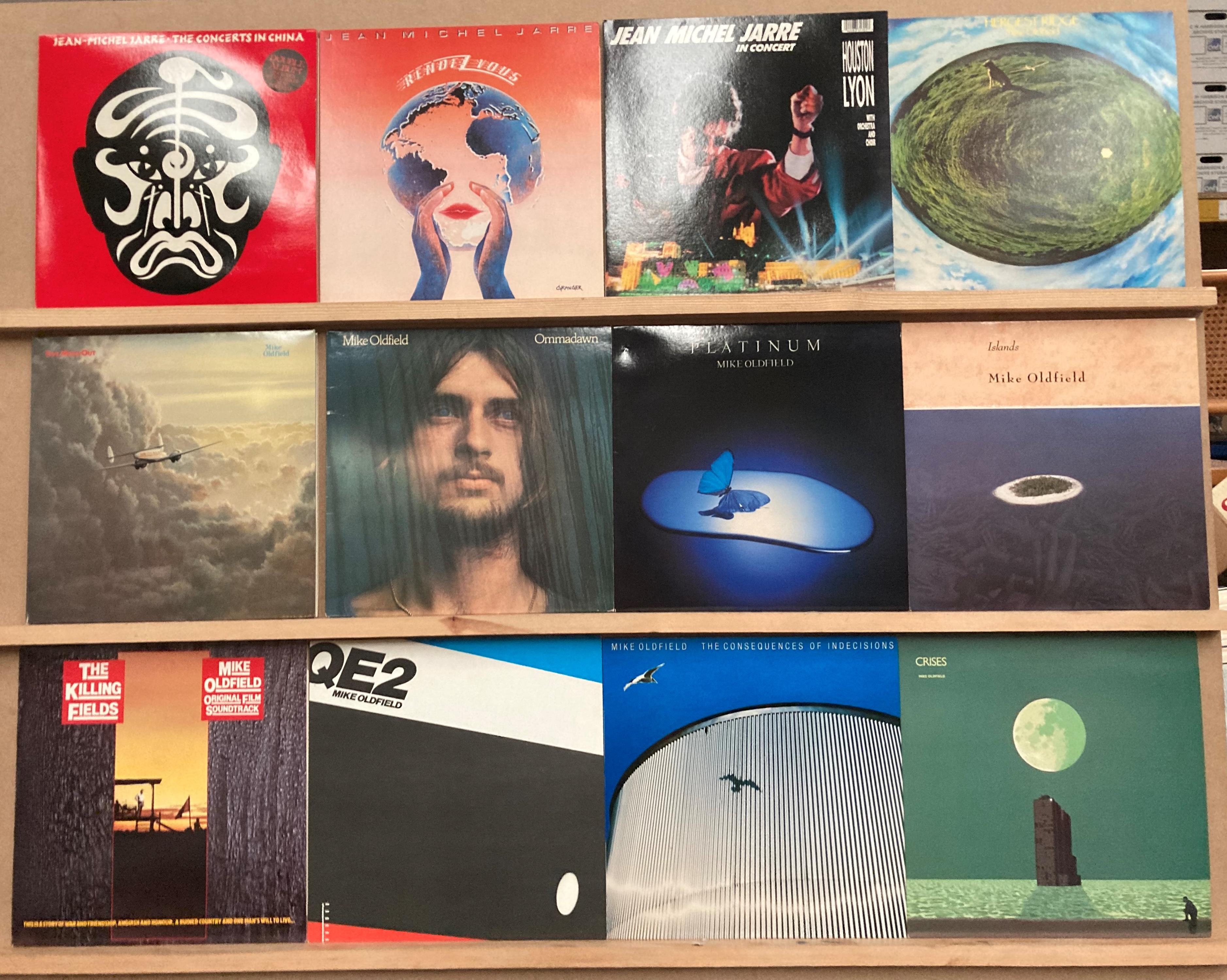 Nine albums by Mike Oldfield and six by Jean Michel Jarre (15) (saleroom location: S3 T4)
