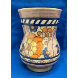 1930s Art Deco vase signed Charlotte Rhead by Crown Ducal,