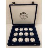 Twelve 90th Birthday Anniversaire 2016 Canada one-ounce coins in fitted case (saleroom location: S3