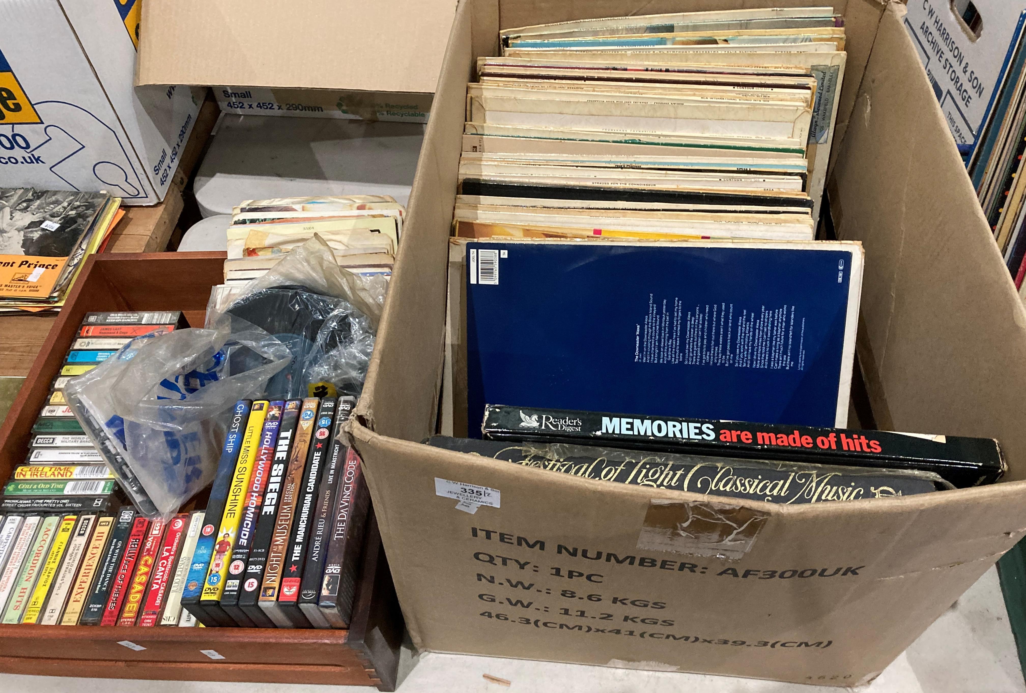 Contents to box - approximately sixty-five assorted LPs - country, Easy Listening,