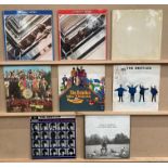 Seven Beatles related LPs including George Harrison three LP box set 'All Things Must Pass', 'Sgt.