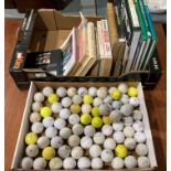 Contents to box - small quantity of books mainly relating to golf but includes E Bogg 'Round About