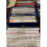 Contents to four vinyl record cases - approximately one-hundred LPs and ten box sets including a