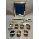 Eleven assorted piece of silver plate etc., including - EPNS 22cm x 17.