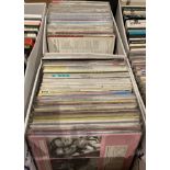 Contents to two boxes - approximately one hundred and thirty assorted LPs - mainly Opera and
