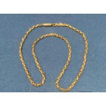Victorian gold coloured fob chain 17" long (saleroom location: S3 GC3)