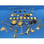 Contents to box - assorted Sterling Silver [stamped: 925] jewellery including T-bar necklace,