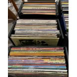 Contents to three vinyl LP record cases - approximately one hundred and twenty various LP records -