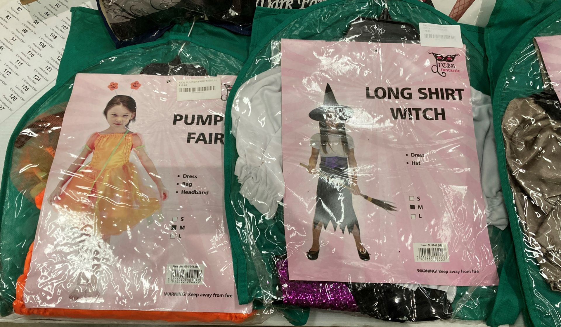 19 x assorted fancy dress costumes in mixed sizes - Long Shirt Witch, Pumpkin Fairy, - Image 3 of 5
