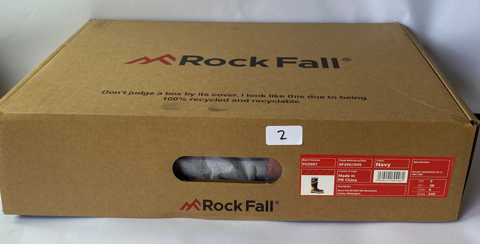 New Rock Fall Proman RF290 Insulated Silt Neoprene steel toe safety wellington boots - UK Size 5 - Image 3 of 3