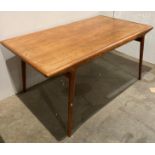 Mid-century teak draw leaf dining table by JLM made in Demark,