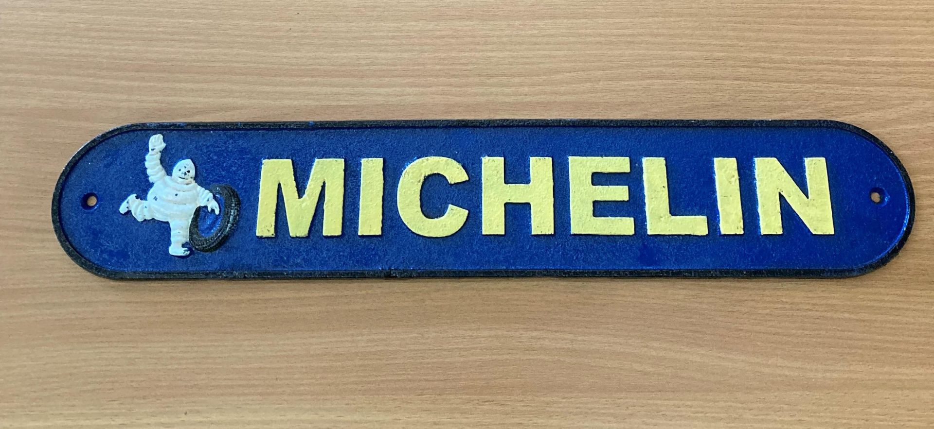 'Michelin' cast iron name plate,