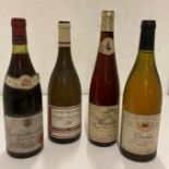 Four bottles of wine (sold as seen with no guarantees to their drinkable quality) - includes a 75cl
