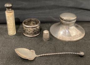 Five silver [hallmarked] items including,