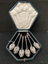 A set of six silver hallmarked apostle teaspoons, dated 1926,