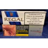 Thirty-six packs of 20 Regal King size Cigarettes,