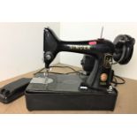 Singer 99K electric sewing machine with foot control (not tested,